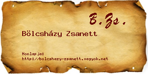 Bölcsházy Zsanett névjegykártya