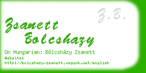 zsanett bolcshazy business card